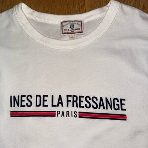 Ines de la Fressange White Short Sleeve Tee